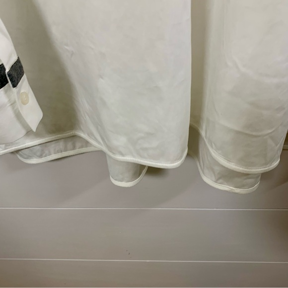 Lafayette 148 Jessie Crystal Oversized‎ White Poplin Shirt Tunic Top Sz XXL EUC - Picture 12 of 15